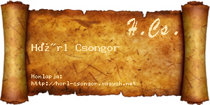 Hörl Csongor névjegykártya