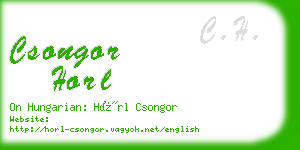 csongor horl business card